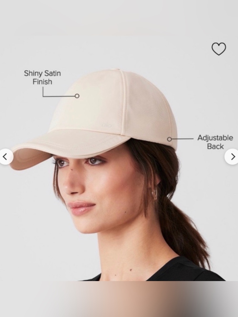 Alo yoga satin off duty cap crème one size new in bag - Picture 4 of 5